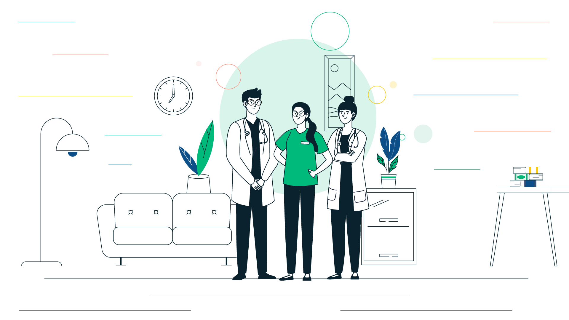 HealthStream custom illustration - Build Back the Workforce